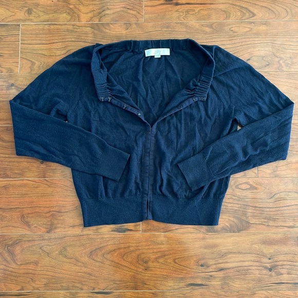 LOFT Dark Blue Cardigan - Picture 1 of 7